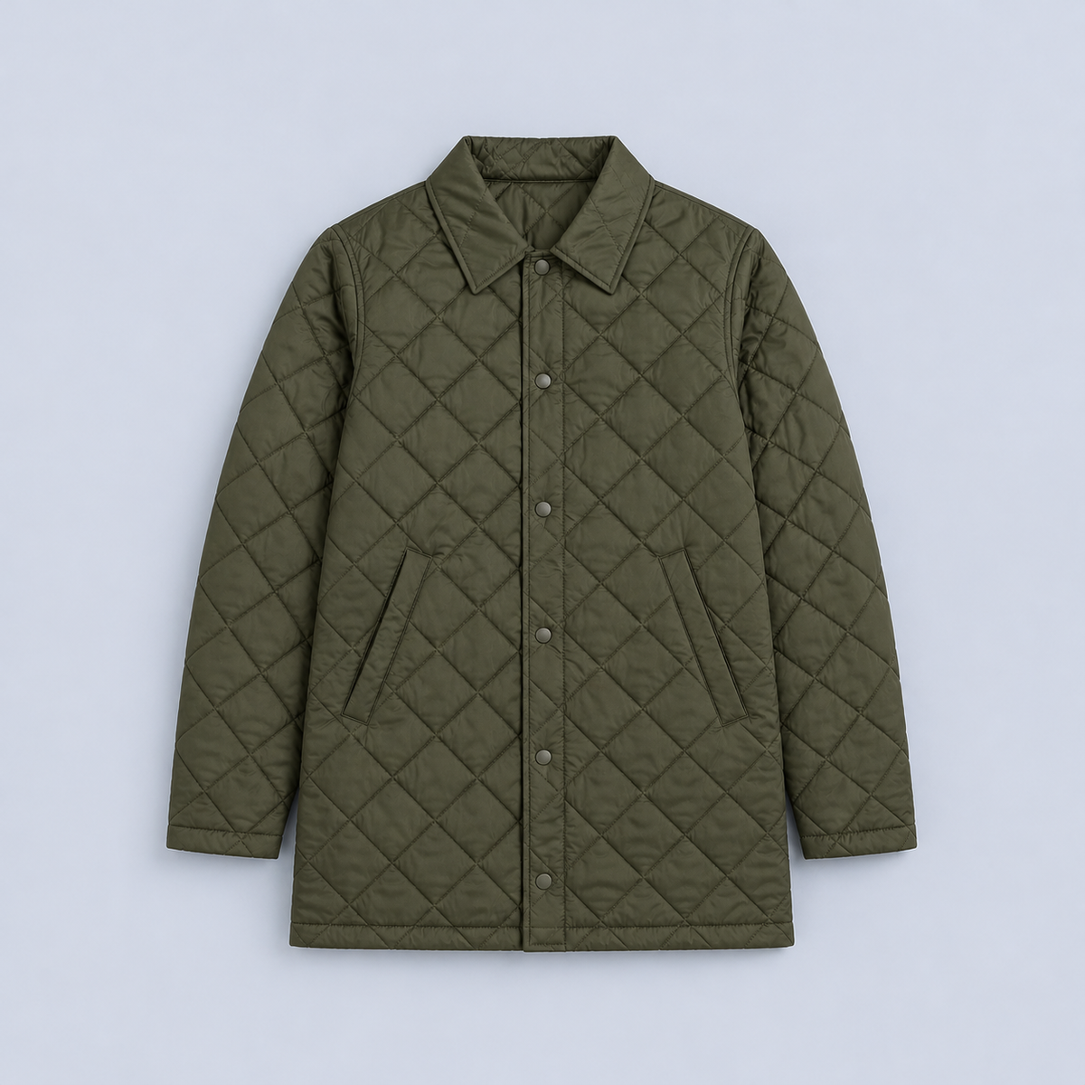 The Quilted Jacket, laid flat